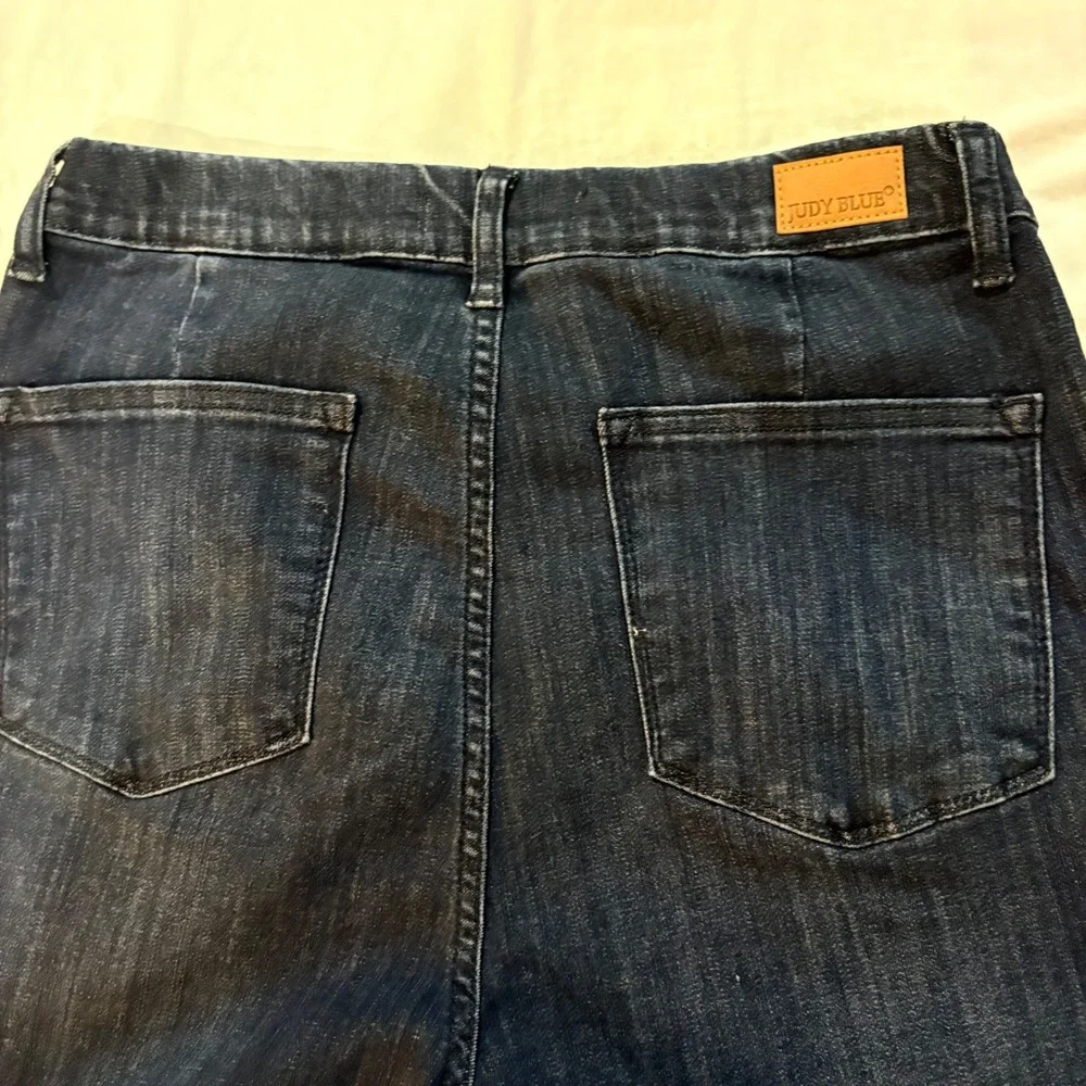 Judy Blue Dark Wash Pull On Super Flare Jeans JB88136 Size 11/28 Bell Bottoms - Picture 5 of 11